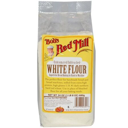 Bobs Red Mill Unbromated Crus Farinha Branca (4 unidades) de 4 - 5 lbs Bags