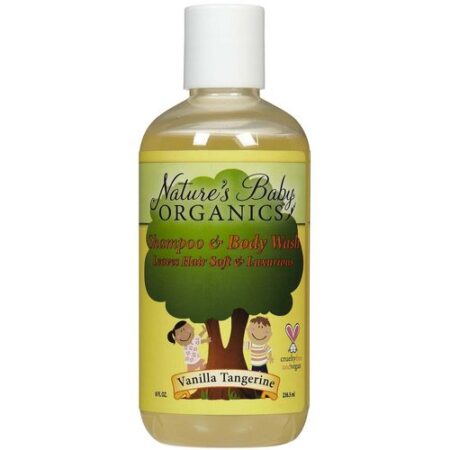 Nature's Baby Organics, Shampoo e Sabonete Liquido, Baunilha e Tangerina - 236 ml (8 fl oz)