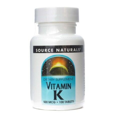 Source Naturals, Vitamina K 500 mcg - 100 Tabletes