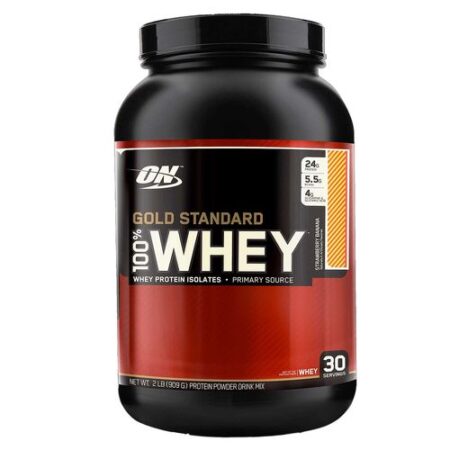 100% Whey Proteína Optimum Nutrition Strawberry Banana 2 lbs/ 943 g