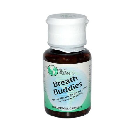 World Organic, Breath Buddies Hálito Refrescante - 180 Cápsulas