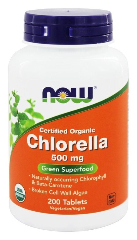 Chlorella Orgânica 500 mg. - 200 Tablets NOW Foods