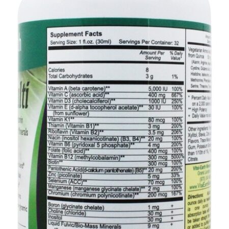 Super Multi Multivitamínico Líquido Sabor Natural de Maracujá - 32 fl. oz. Vital Earth - Imagem 2