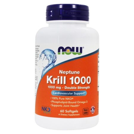 Netuno Krill 1000 Dupla Força 1000 mg . - 60 Softgels NOW Foods