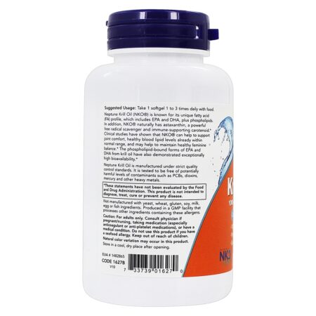 Netuno Krill 1000 Dupla Força 1000 mg . - 60 Softgels NOW Foods - Image 3