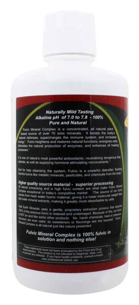 Complexo Mineral Fúlvico Suplemento Mineral Iônico - 32 fl. oz. Vital Earth - Image 3