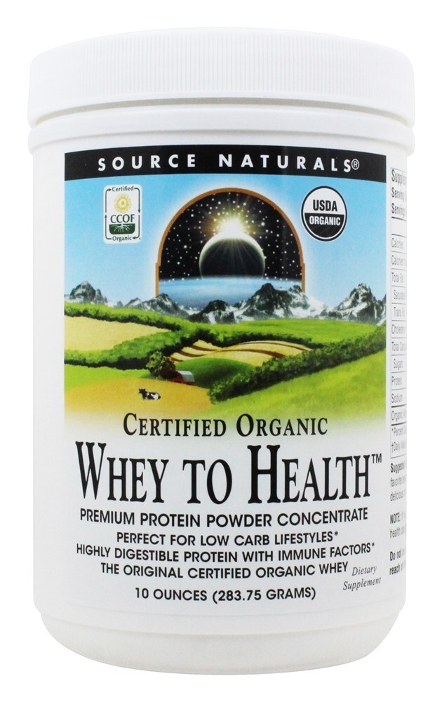 Soro de leite coalhado Para Saúde Prêmio Proteína Pó Concentrar Certificado Orgânico - 10 oz. Source Naturals
