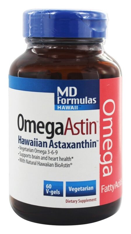 Omegaastin MD Fórmulas Havaí Com Pure Natural Astaxantina - 60 Cápsulas Vegetarianas Nutrex Hawaii