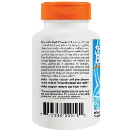 Vitamina D3 5000 UI - 180 Softgels Doctor's Best - Image 3