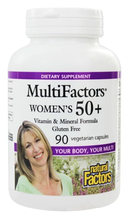 MultiFactors Feminino 50 + - Cápsulas vegetarianas 90 Natural Factors