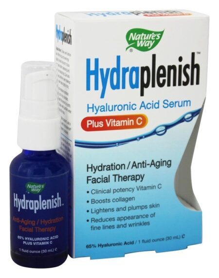 Hydraplenish Hialurônico ácido 65% Soro Mais Vitamina C - 1 fl. oz. Nature's Way