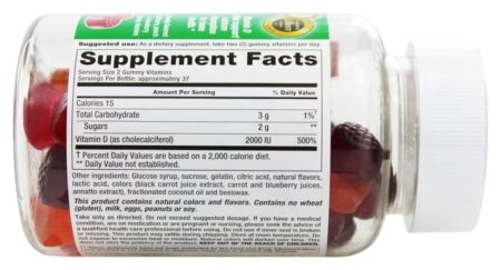 Vitamina D Vitaminas Gomosas Adultas 2000 IU - 75 Gummies Nutrition Now - Image 2