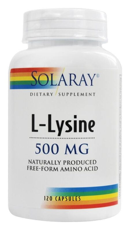 L-lisina de forma livre 500 mg. - Cápsulas 120 Solaray