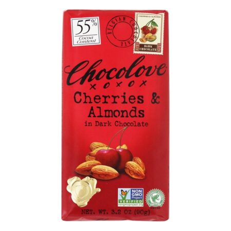 Chocolate escuro Bar cerejas e amêndoas - 3.2 oz. Chocolove