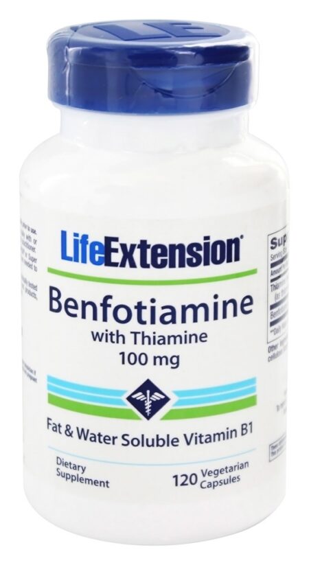 Benfotiamina com Tiamina 100 mg. - Cápsulas vegetarianas 120 Life Extension