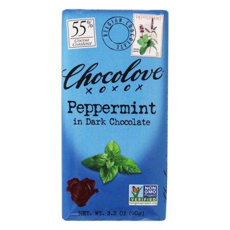 Barra De Chocolate Escuro Peppermint - 3.2 oz. Chocolove