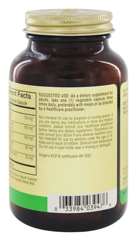 Comprimido De Água Herbal - 100 Cápsulas vegetarianas (anteriormente diurético natural à base de plantas) Solgar - Image 3