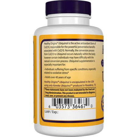 Kaneka Ubiquinol Natural 100 mg. - 60 Softgels Healthy Origins - Image 3