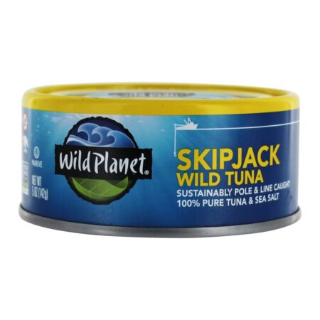 Atum de Skipjack selvagem com sal do mar - 5 oz. Wild Planet