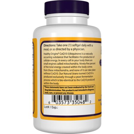 CoQ10 Kaneka Q10 200 mg. - 60 Softgels Healthy Origins - Image 3