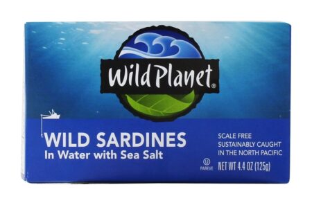 Sardinhas Selvagens em Água com Sal do Mar - 4.38 oz. Wild Planet