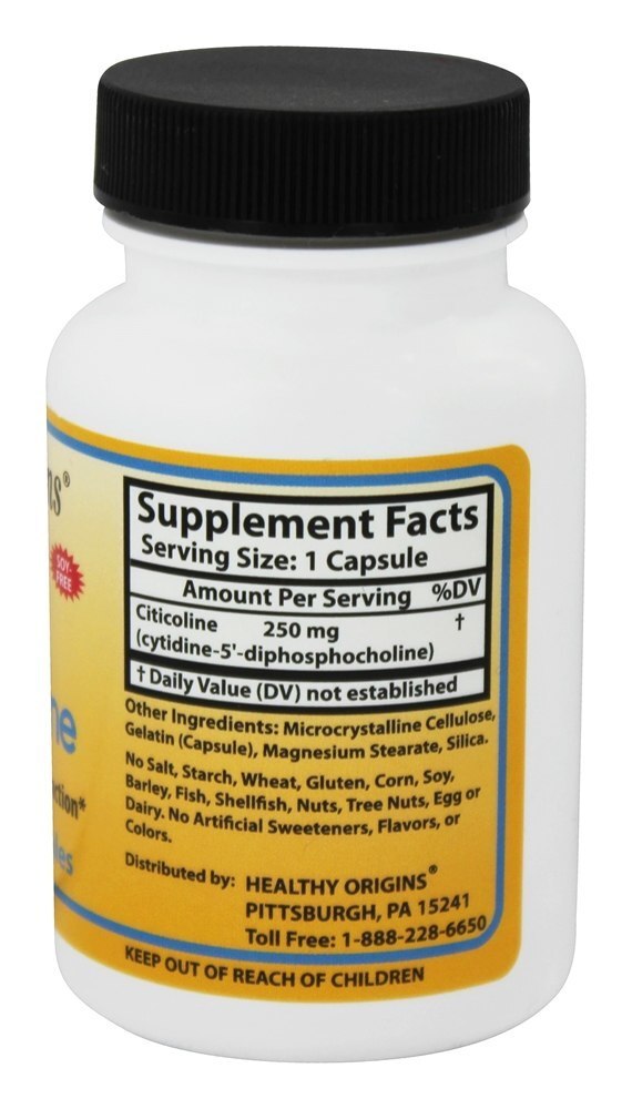 Cognizin Citicolina 250 mg. - Cápsulas 30 Healthy Origins - Imagem 2