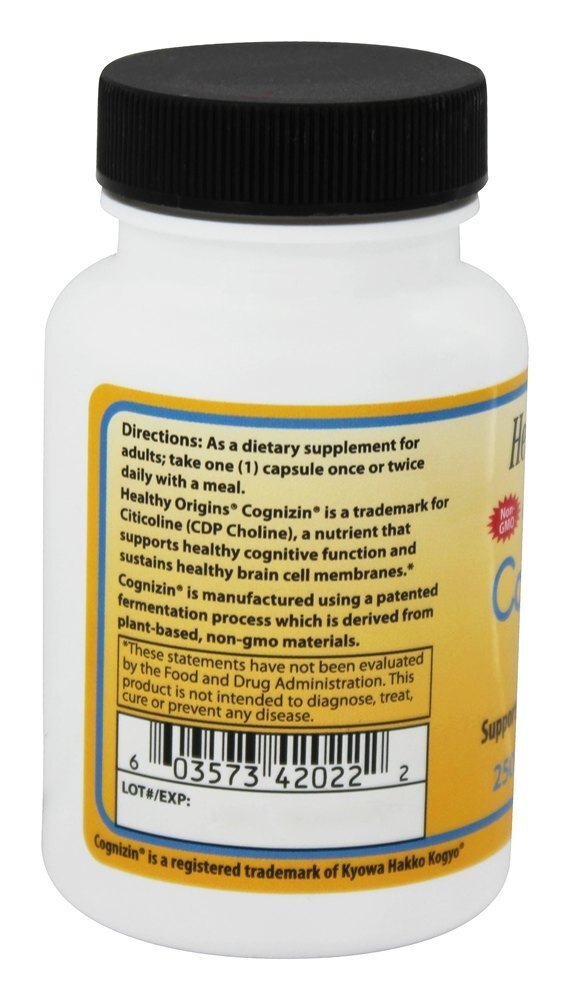 Cognizin Citicolina 250 mg. - Cápsulas 30 Healthy Origins - Imagem 3