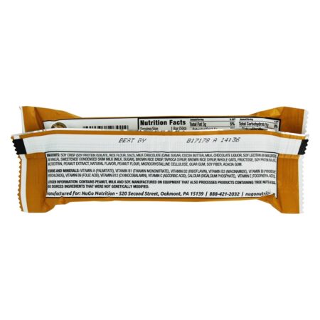 Para Ir Proteína Bar Amendoim Manteiga Chocolate - 1.76 oz. NuGo Nutrition - Image 2