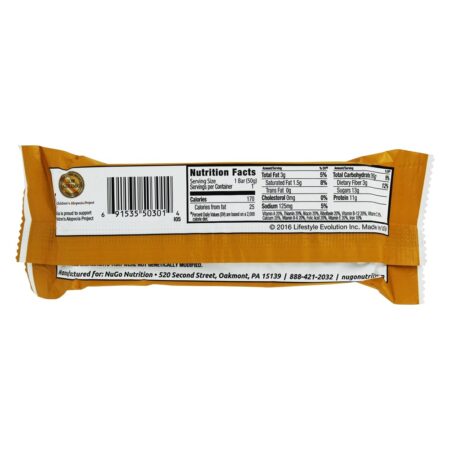 Para Ir Proteína Bar Amendoim Manteiga Chocolate - 1.76 oz. NuGo Nutrition - Image 3