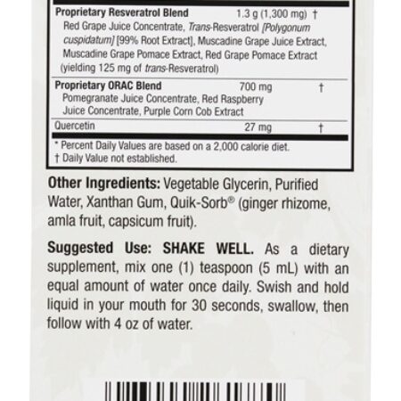 Resveratrol Reserve Complexo para Longevidade Celular - 5 fl. oz. Nature's Answer - Imagem 2