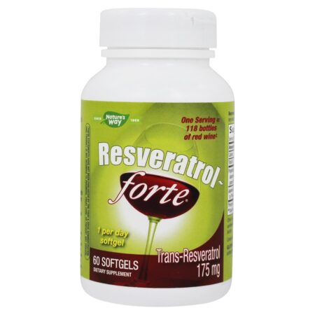 Alta potência do Resveratrol Forte 175 mg . - 60 Softgels Nature's Way