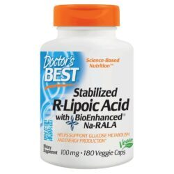 Ácido R-Lipóico Estabilizado com BioEnhanced Na-RALA 100 mg. - Cápsulas vegetarianas 180 Doctor's Best