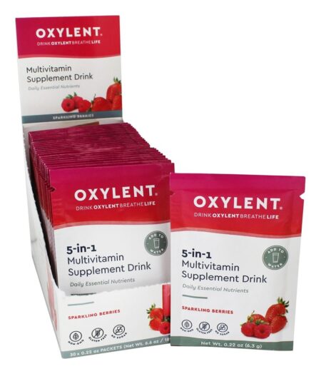 5-em-1 Suplemento Multivitamínico Sabor Frutas Espumantes - 30 Pacotes (s) Oxylent