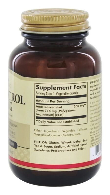 Resveratrol 500 mg. - Cápsulas vegetarianas 30 Solgar - Image 2