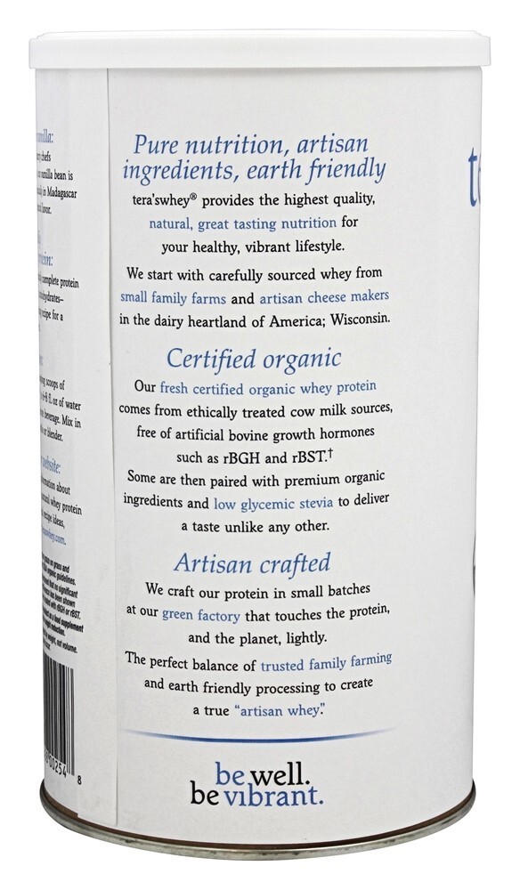 Orgânico Grama Alimentado Soro de leite coalhado Proteína Bourbon Baunilha - 12 oz. Tera's Whey - Imagem 3