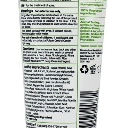 Natural Acnedote Face & Corpo Esfregar - 8 oz. Alba Botanica - Imagem 2