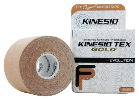 Tex Fita Ouro FP 2 em. x 16.4 pé. Bege - 1 rolo (s) Kinesio