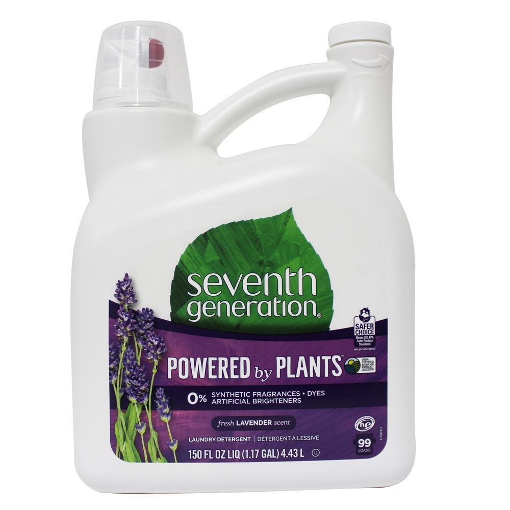 Detergente para a roupa alimentado por plantas 99 carrega lavanda fresca - 150 fl. oz. Seventh Generation