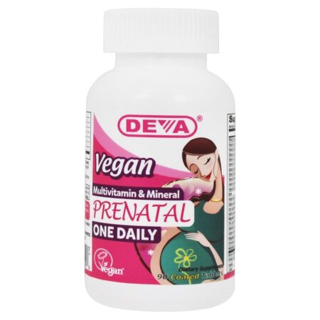 Multivitamínico e Mineral Pré-Natal Vegano Um Por Dia - 90 Comprimidos revestidos Deva Nutrition