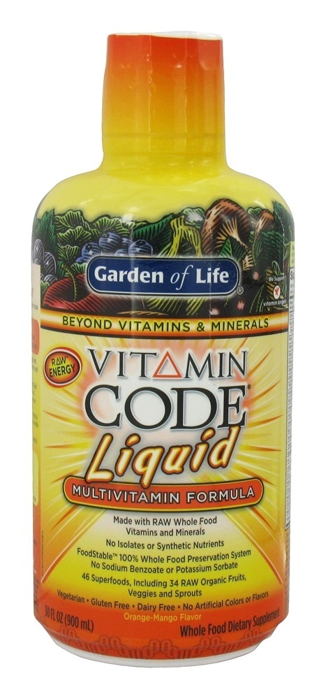 Manjericão líquido da fórmula multivitamina líquida do código de vitamina - 30 fl. oz. Garden of Life