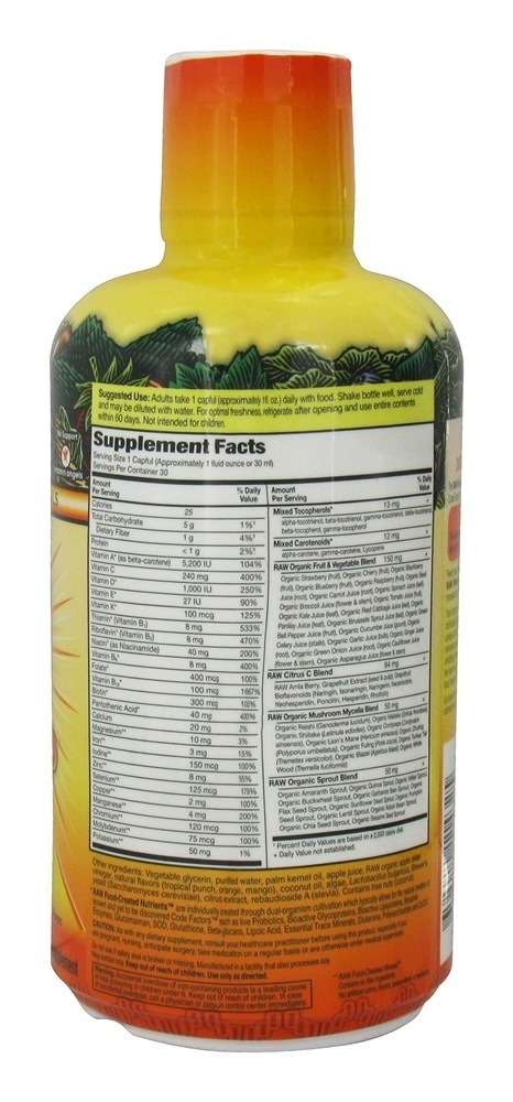 Manjericão líquido da fórmula multivitamina líquida do código de vitamina - 30 fl. oz. Garden of Life - Imagem 2