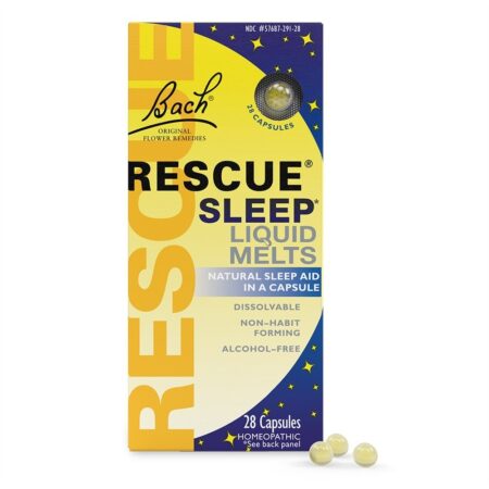 Remédio de resgate líquido do sono derrete Natural Sleep Aid - Cápsulas 28 Bach