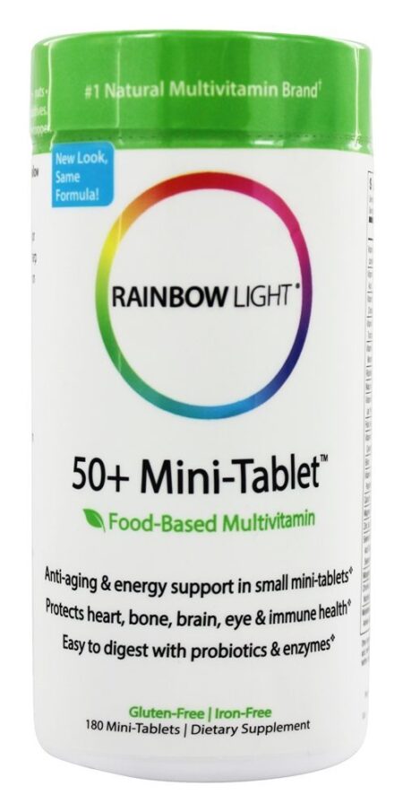 50+ Mini-Tablet Multivitamínico de Apoio Anti-Envelhecimento - Mini- Rainbow Light 180 Rainbow Light