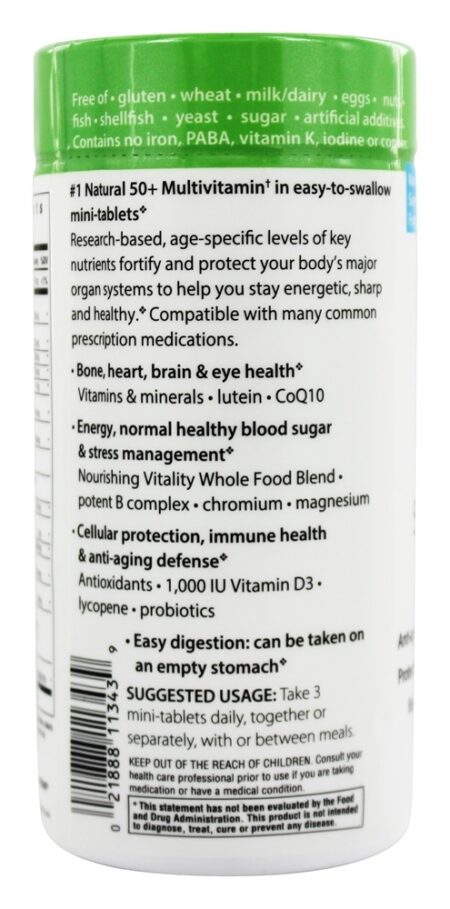 50+ Mini-Tablet Multivitamínico de Apoio Anti-Envelhecimento - Mini- Rainbow Light 180 Rainbow Light - Image 3