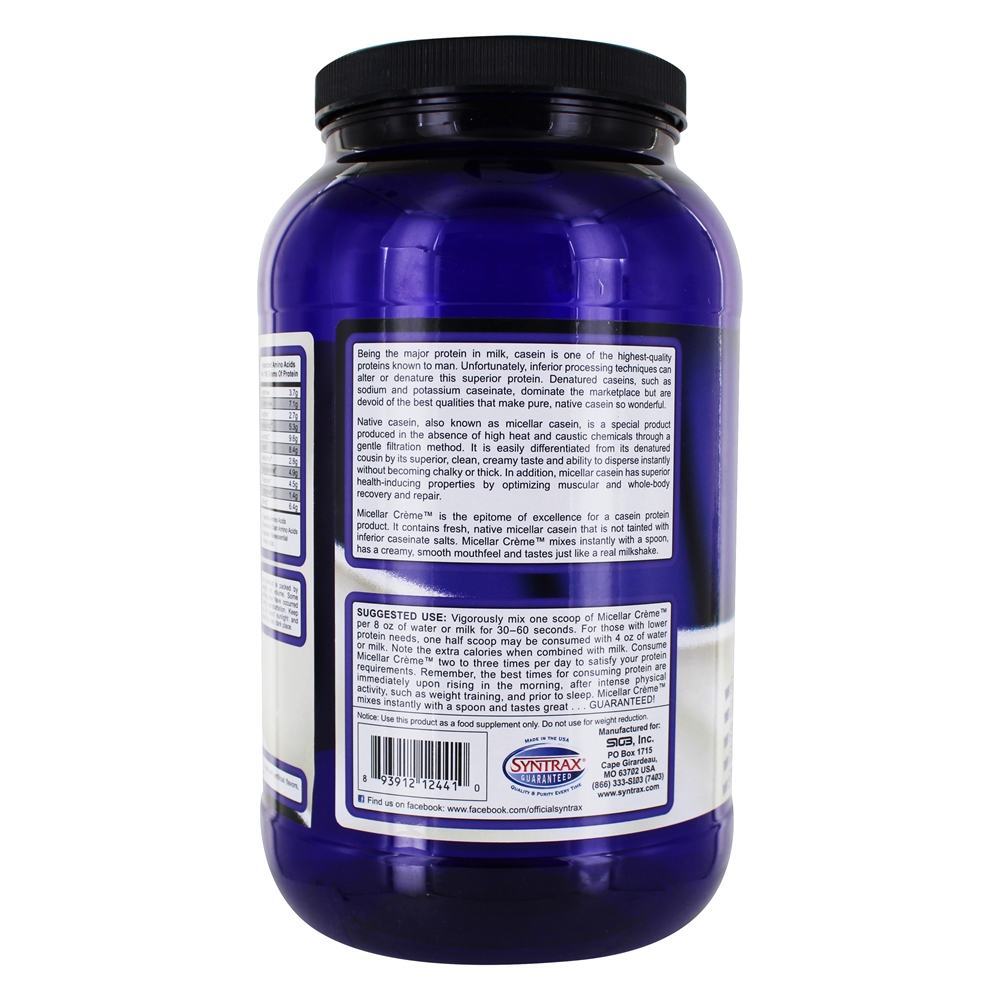 Micellar Creme Caseína Baunilha Batido - 2 lbs. Syntrax - Imagem 3