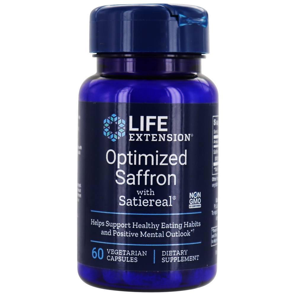 Açafrão Otimizado Com Satiereal - Cápsulas vegetarianas 60 Life Extension
