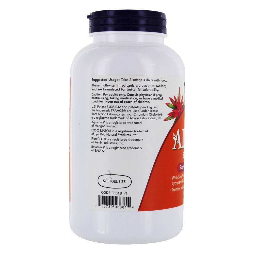 ADAM Multivitamínico Para Homens - 180 Softgels NOW Foods - Imagem 3