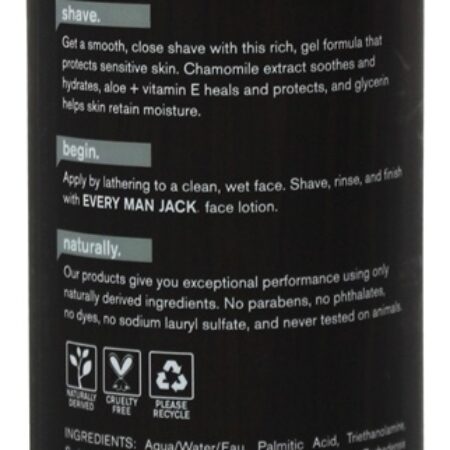 Barbear Gel Fragrância Livre - 7 oz. Every Man Jack - Imagem 2