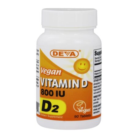 Vitamina D2 Vegana 800 UI - 90 Tablets Deva Nutrition