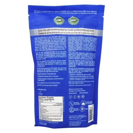 Vital Mineral Misturar Resealable Saco Luz Cinza Celta - 1 lb. Celtic Sea Salt - Image 2